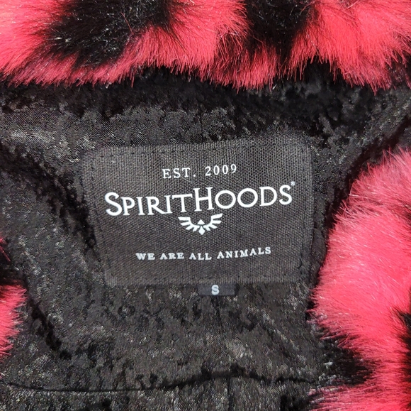 Spirithoods Neon Pink Leopard Classic Faux Fur Coat - Picture 4 of 5